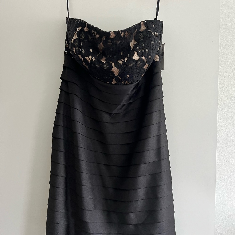 AGB cocktail dress, black and gold. NWT